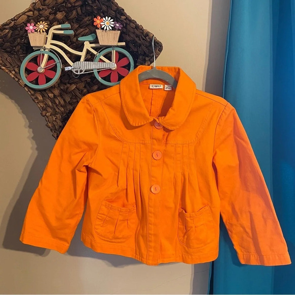 Cato Jackets & Blazers - Crop orange blazer jacket coat womens spring Small Broncos OSU Teens